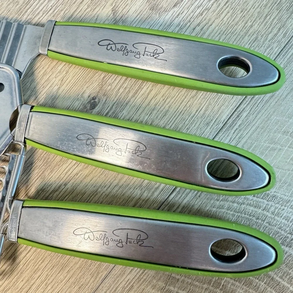 Wolf Gang Pucks Set Of Kitchen Utensils 3 Ergonomic Green